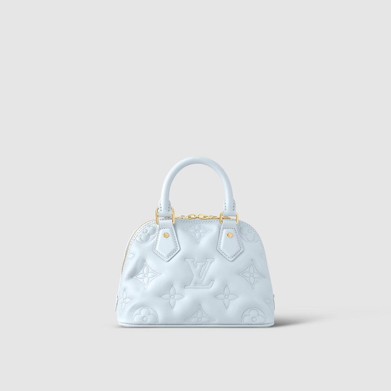 Túi Louis Vuitton Alma BB Da Bubblegram Nữ Xanh Glacier